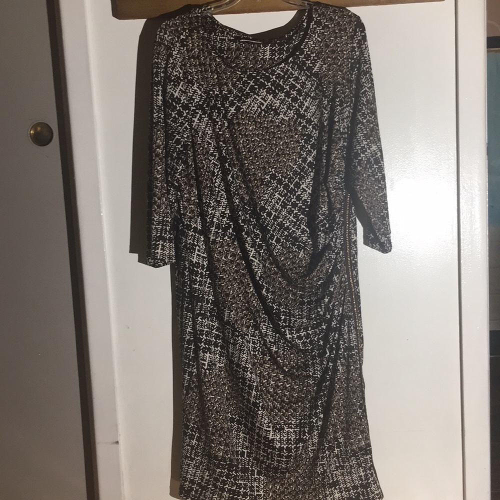 Brown patterned Dress